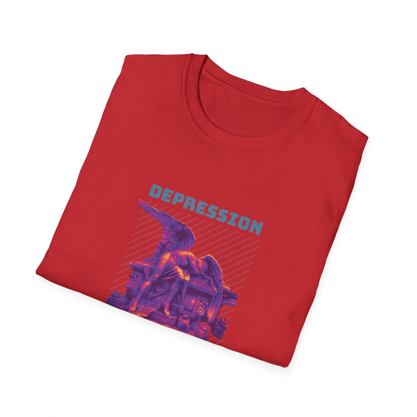 T-Shirt — "Depression Is Not Drama" Retro Vaporwave Mental Health Tee