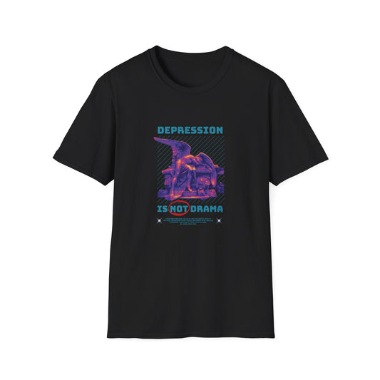 "Depression Is Not Drama" Retro Mental Health Tee