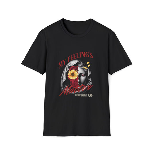 T-Shirt — “My Feelings Matter” Floral Portrait Graphic Tee