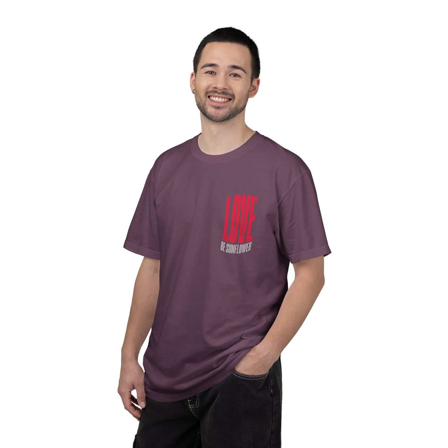 "Love Yourself First" Tee — Inspirational Graphic T-Shirt with 'LOVE' Chest & Back Message